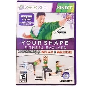 YourShape Fitness Evolved Xbox 360 Kinect Ubisoft Exercise Game Men Women Health